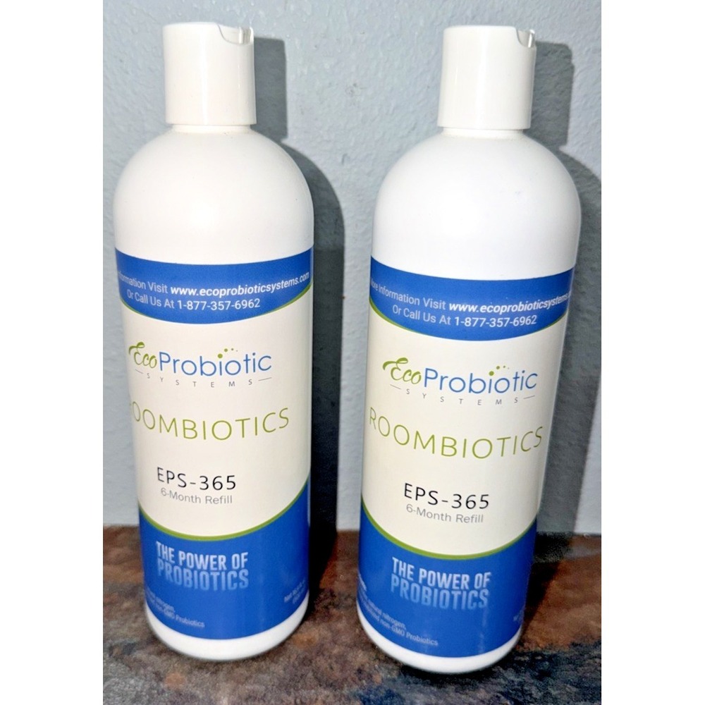 NEW Eco Probiotic System EPS-365 Roombiotics 12 Month Refill 2 Bottles Sealed